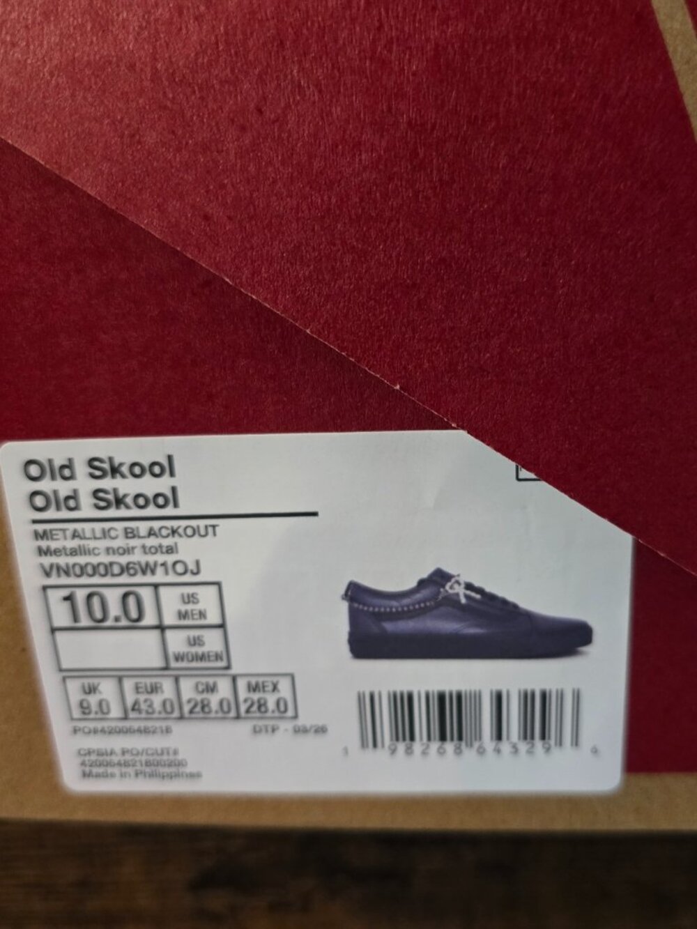 Vans Old Skool Metallic Blackout Pearlized 2026 VN000D6W1OJ Mens 10 Shoes NEW - Picture 12 of 16